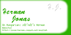 herman jonas business card